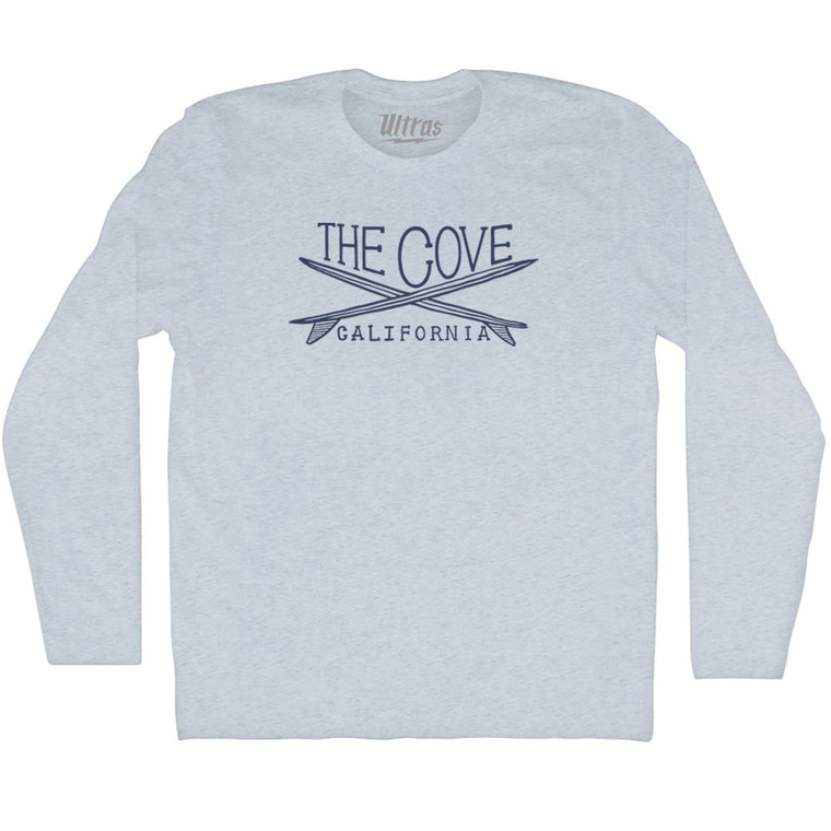 The Cove Surf Adult Tri-Blend Long Sleeve T-shirt - Athletic White