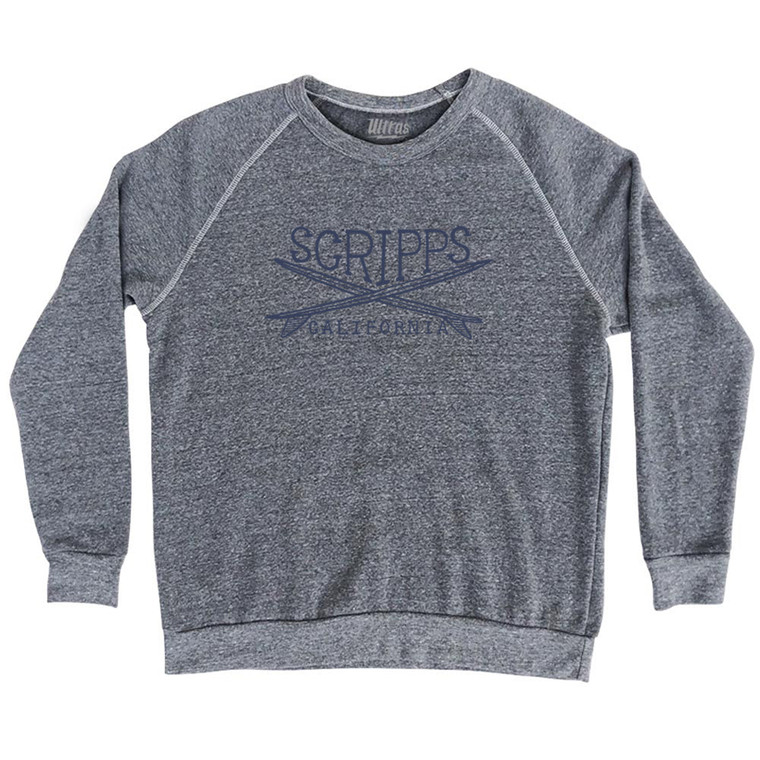 Scripps Surf Adult Tri-Blend Sweatshirt - Athletic Grey