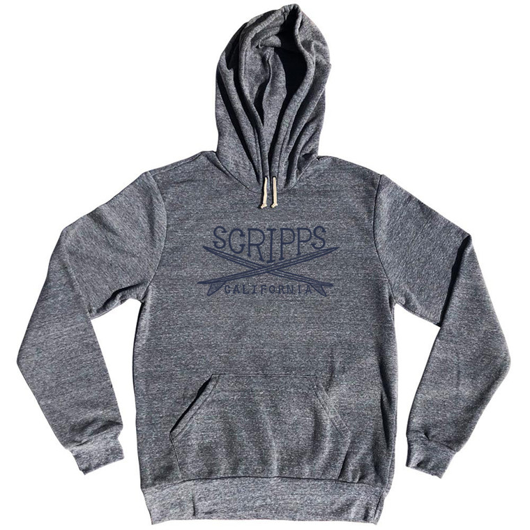 Scripps Surf Tri-Blend Hoodie - Athletic Grey
