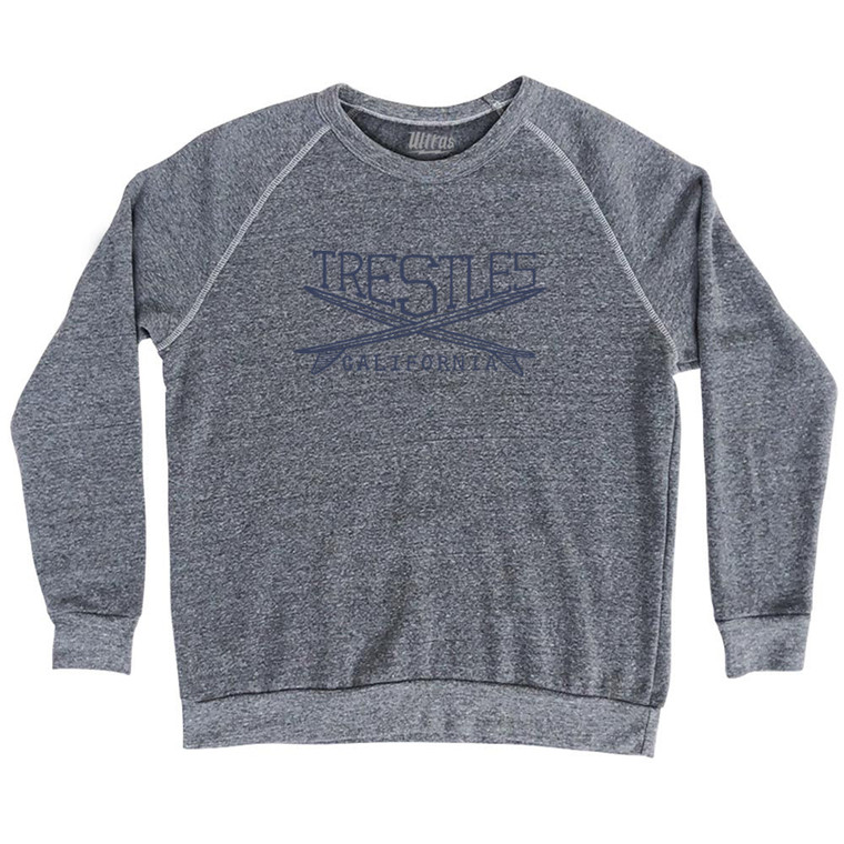 Trestles Surf Adult Tri-Blend Sweatshirt - Athletic Grey