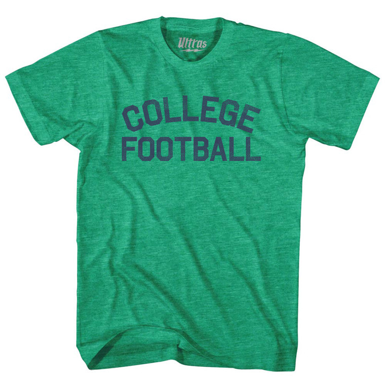 College Football Adult Tri-Blend T-shirt - Athletic Green
