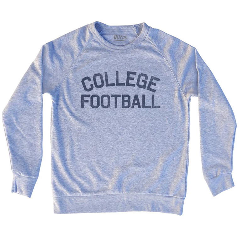 College Football Adult Tri-Blend Sweatshirt - Grey Heather