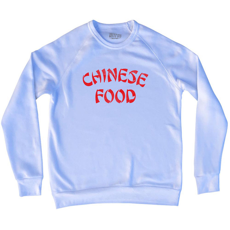 Chinese Food Adult Tri-Blend Sweatshirt - White