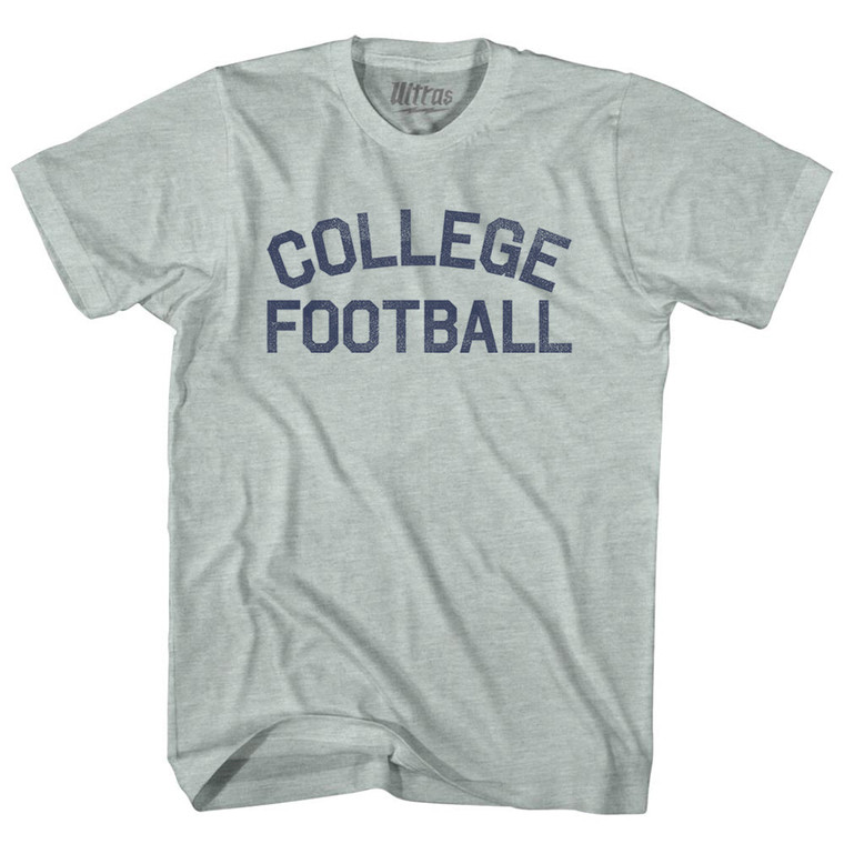 College Football Adult Tri-Blend T-shirt - Athletic Cool Grey