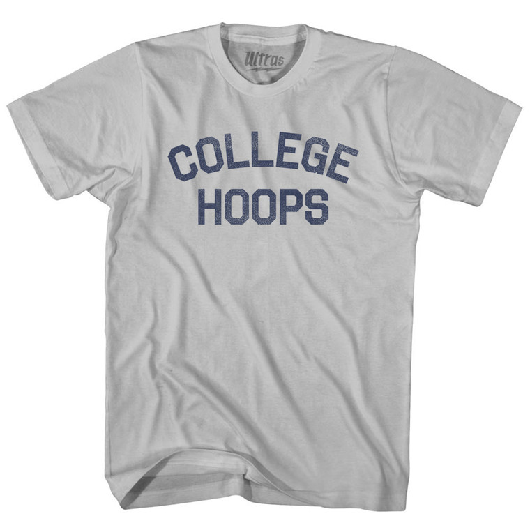 College Hoops Adult Cotton T-shirt - Cool Grey