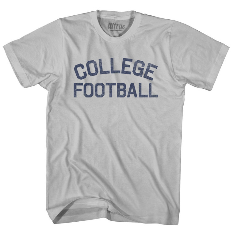 College Football Adult Cotton T-shirt - Cool Grey