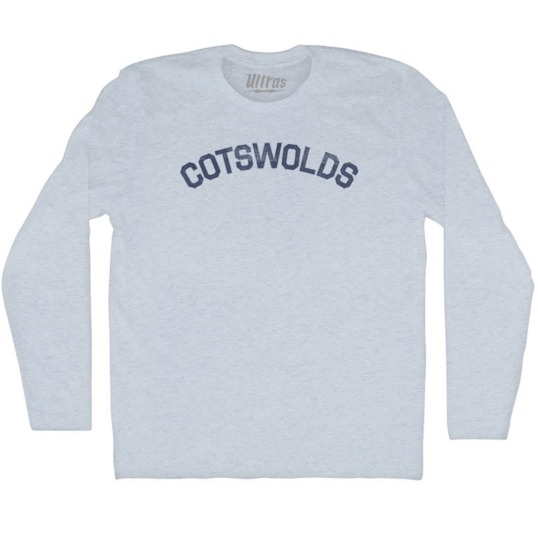 Cotswolds Adult Tri-Blend Long Sleeve T-shirt - Athletic White