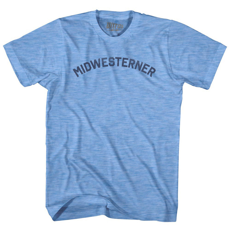 Midwesterner Adult Tri-Blend T-shirt - Athletic Blue