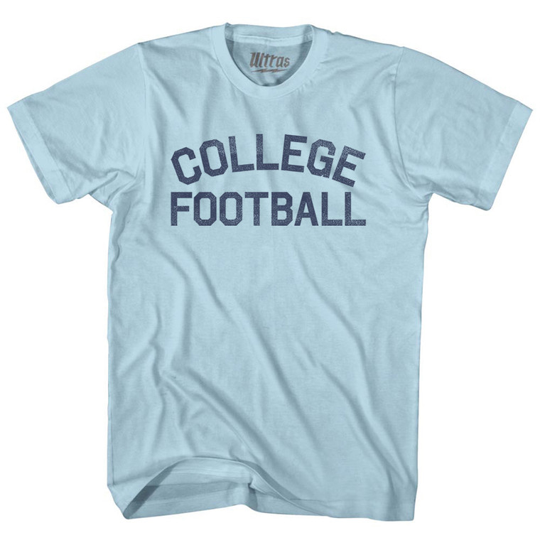 College Football Adult Cotton T-shirt - Light Blue