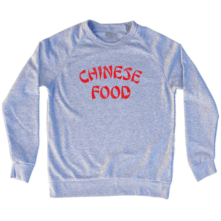 Chinese Food Adult Tri-Blend Sweatshirt - Grey Heather