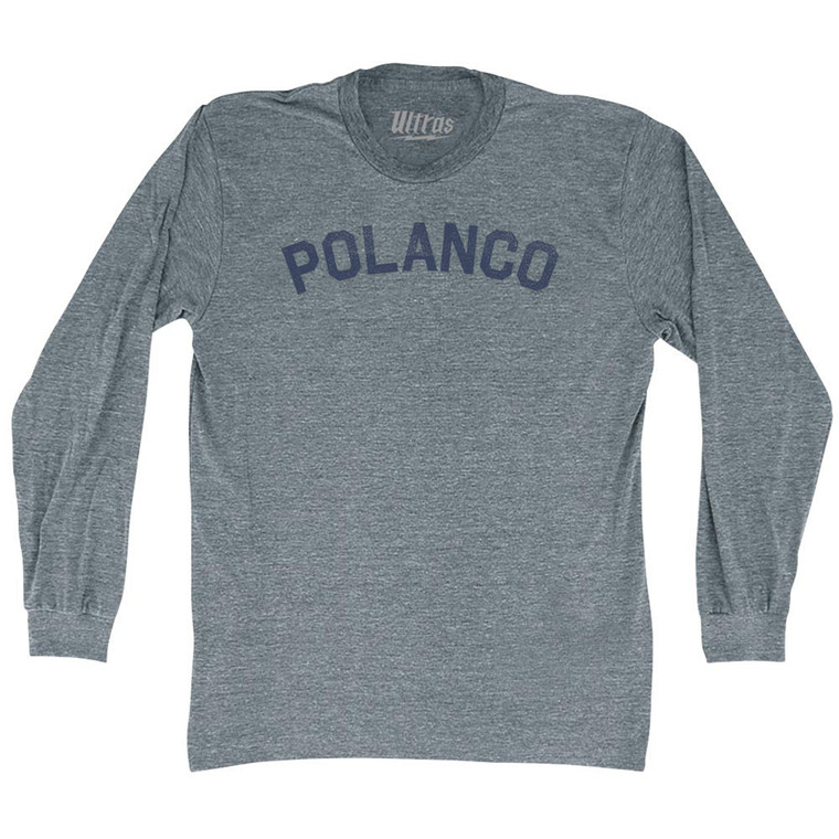 Polanco Adult Tri-Blend Long Sleeve T-shirt - Athletic Grey