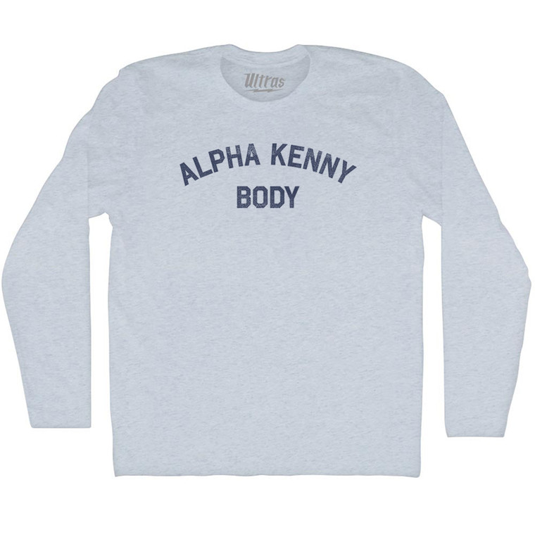 Alpha Kenny Body Adult Tri-Blend Long Sleeve T-shirt - Athletic White