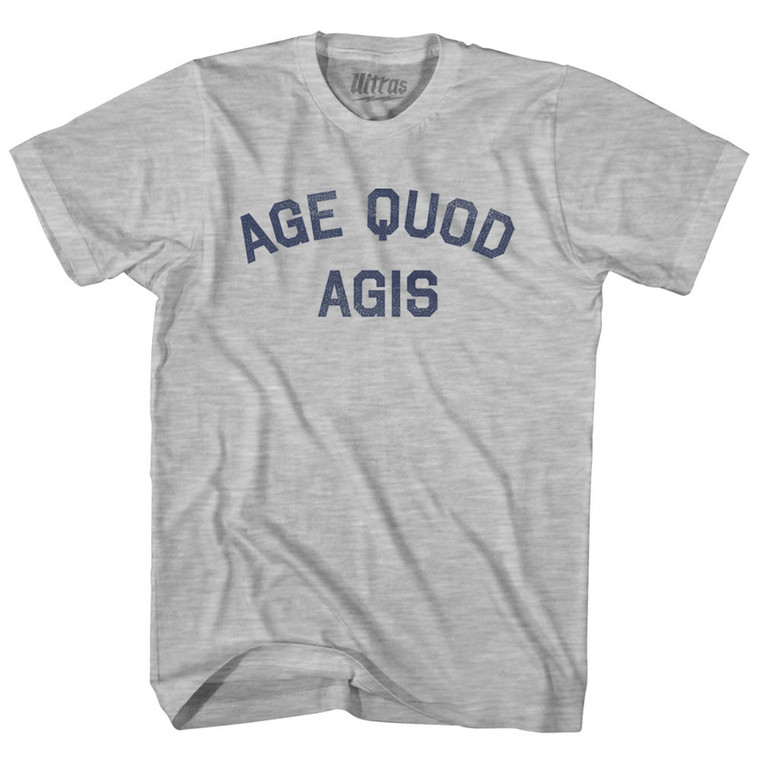 Age Quod Agis Womens Cotton Junior Cut T-Shirt - Grey Heather