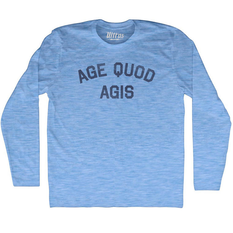 Age Quod Agis Adult Tri-Blend Long Sleeve T-shirt - Athletic Blue