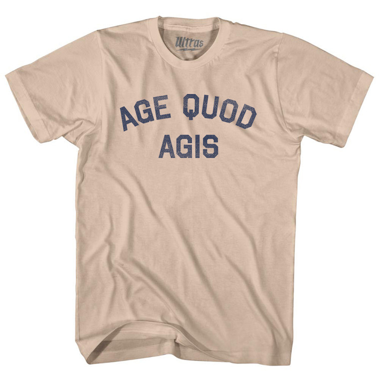 Age Quod Agis Adult Cotton T-shirt - Creme