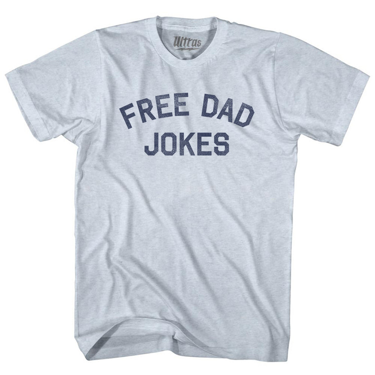 Free Dad Jokes Adult Tri-Blend T-shirt - Athletic White