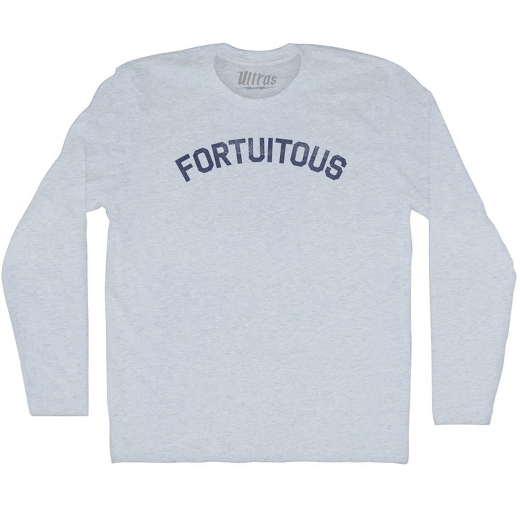 Fortuitous Adult Tri-Blend Long Sleeve T-shirt - Athletic White