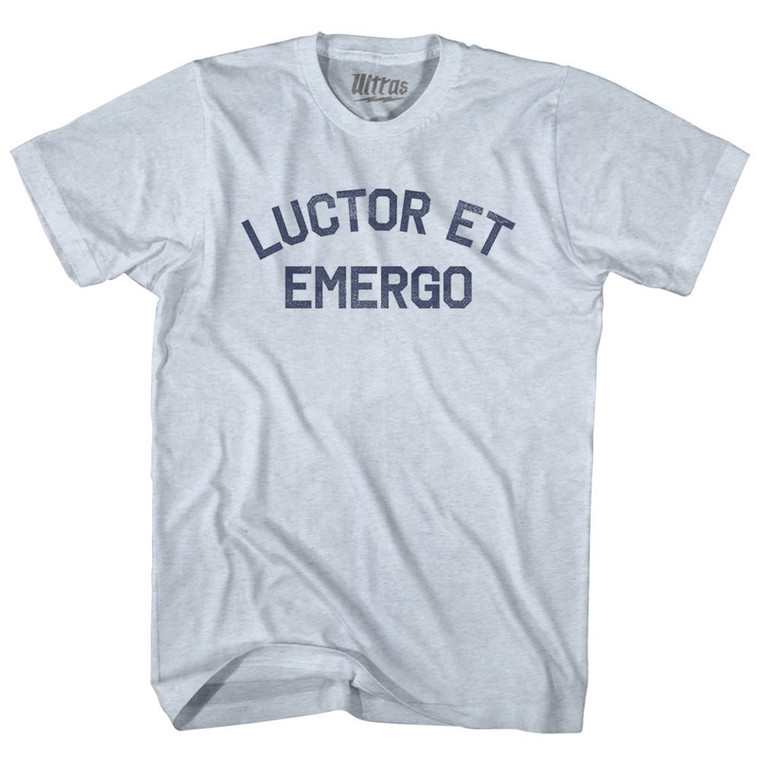 Luctor Et Emergo Adult Tri-Blend T-shirt - Athletic White