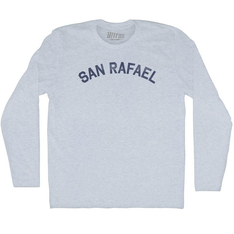 San Rafael Adult Tri-Blend Long Sleeve T-shirt - Athletic White