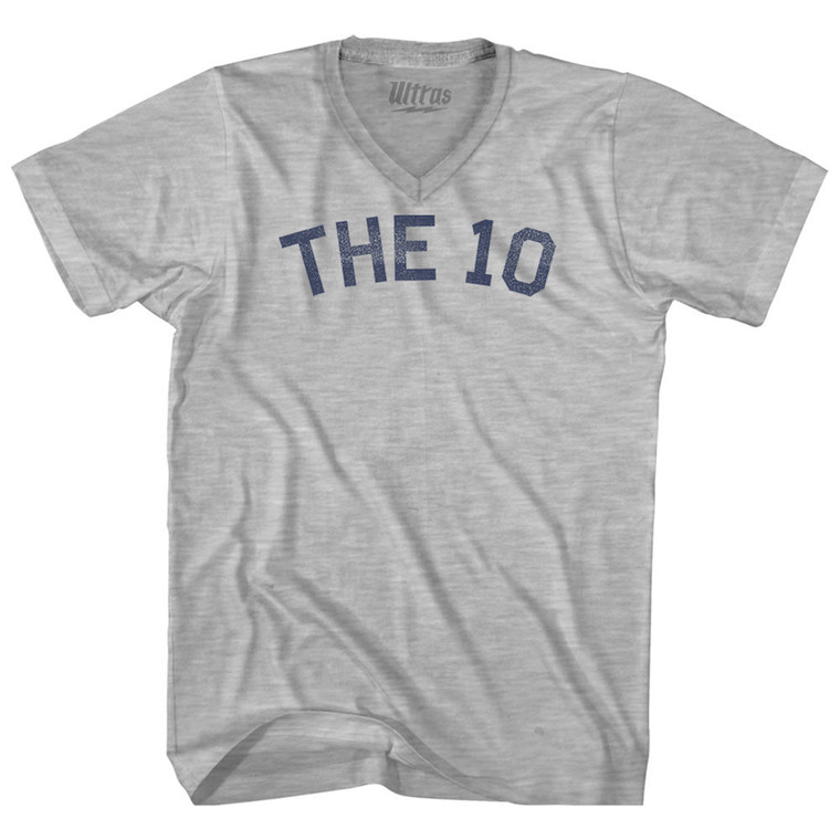 The 10 Adult Cotton V-neck T-shirt - Grey Heather