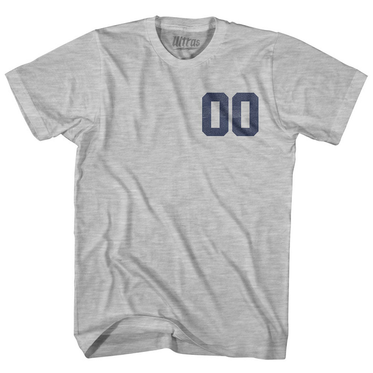 Custom Left Chest Number On Front And Name Over Number Back Game Top Youth Cotton T-shirt - Grey Heather