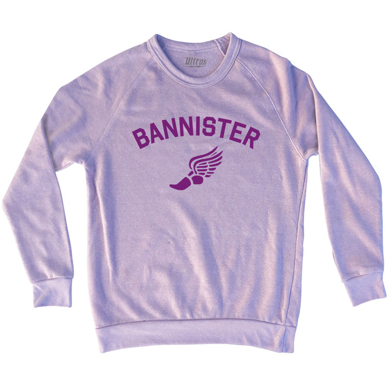 Bannister Track Running Winged Foot Adult Tri-Blend Sweatshirt - Pink