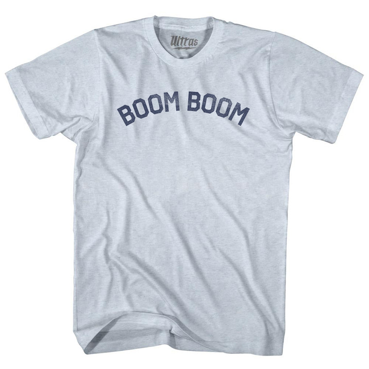 Boom Boom Adult Tri-Blend T-shirt - Athletic White