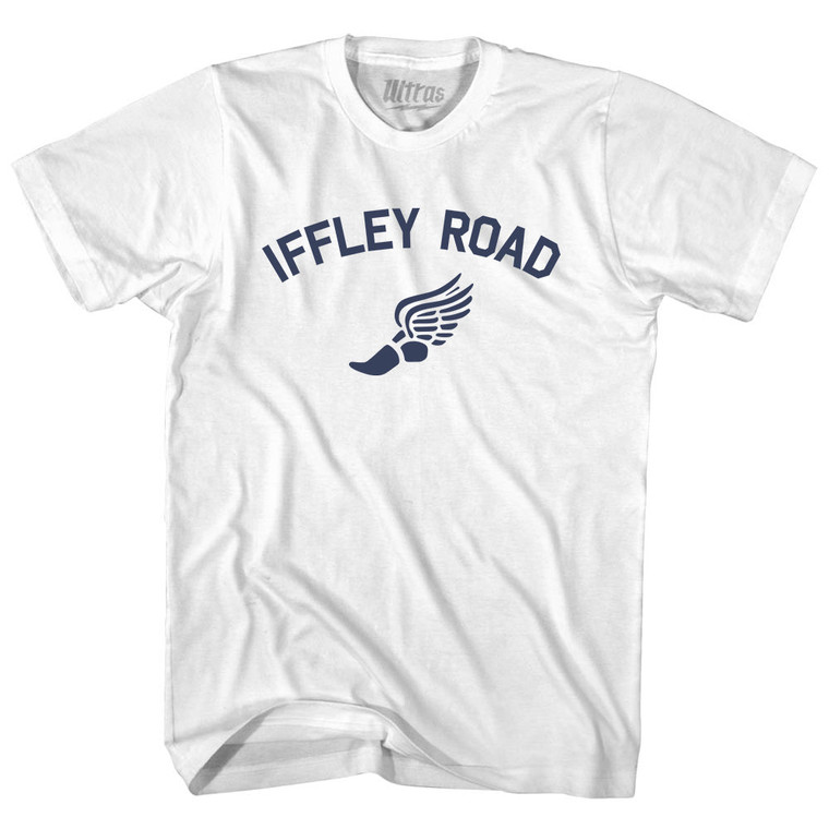 Iffley Road Track Running Winged Foot Womens Cotton Junior Cut T-Shirt - White