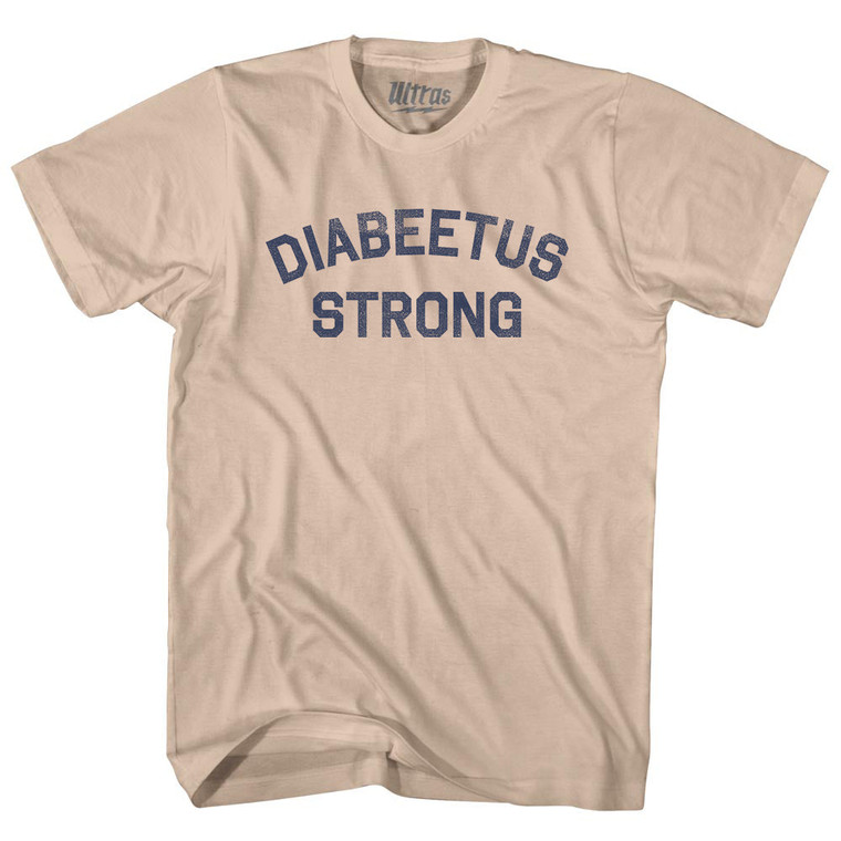 Diabeetus Strong Adult Cotton T-shirt - Creme