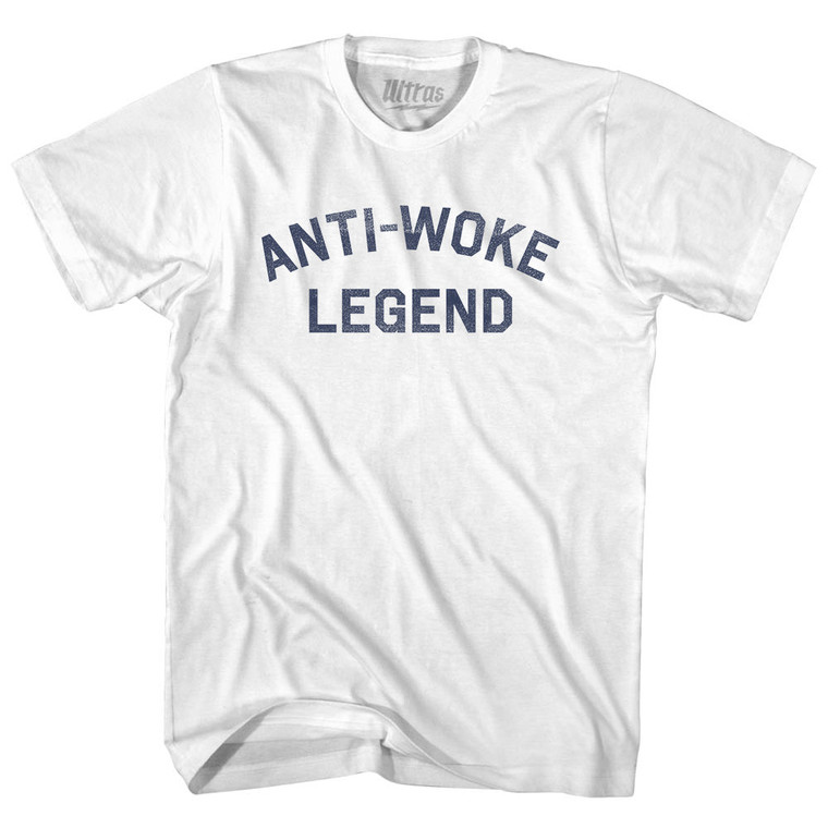 Anti-Woke Legend Womens Cotton Junior Cut T-Shirt - White