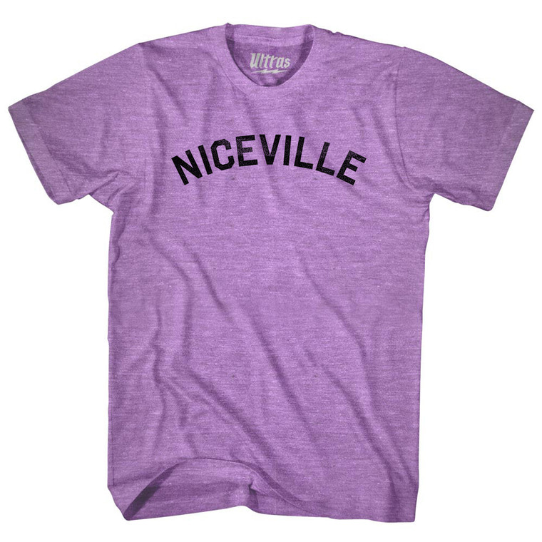 Niceville Adult Tri-Blend T-shirt - Athletic Purple