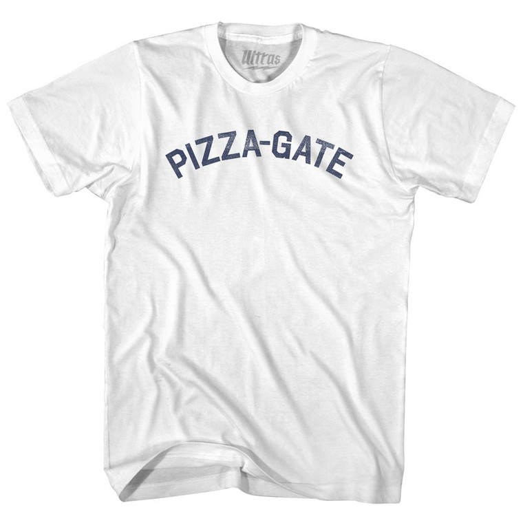 Pizza-Gate Adult Cotton T-shirt - White