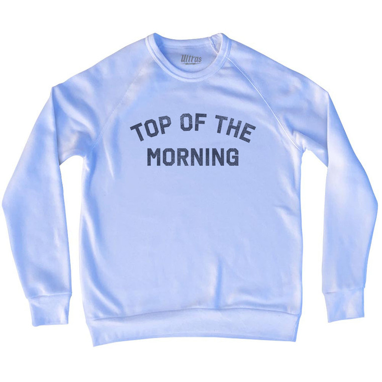 Top Of The Morning Adult Tri-Blend Sweatshirt - White