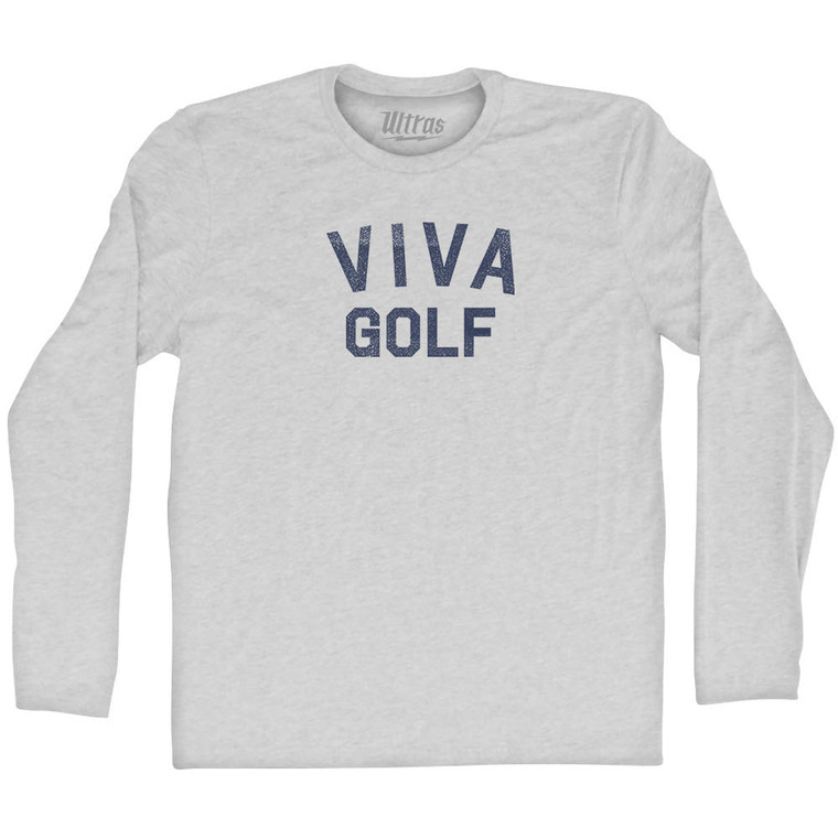 Viva Golf Adult Cotton Long Sleeve T-shirt - Grey Heather