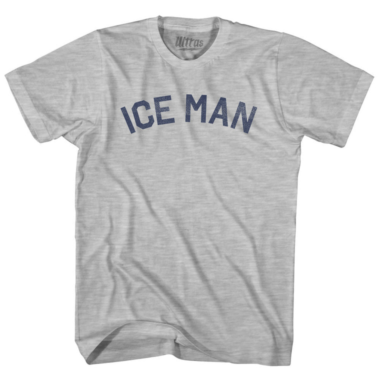 Ice Man Adult Cotton T-shirt - Grey Heather