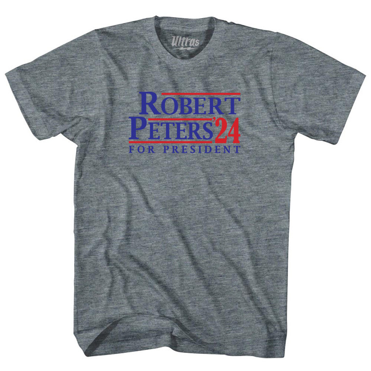 Robert Peters For President 24 Youth Tri-Blend T-shirt - Athletic Grey