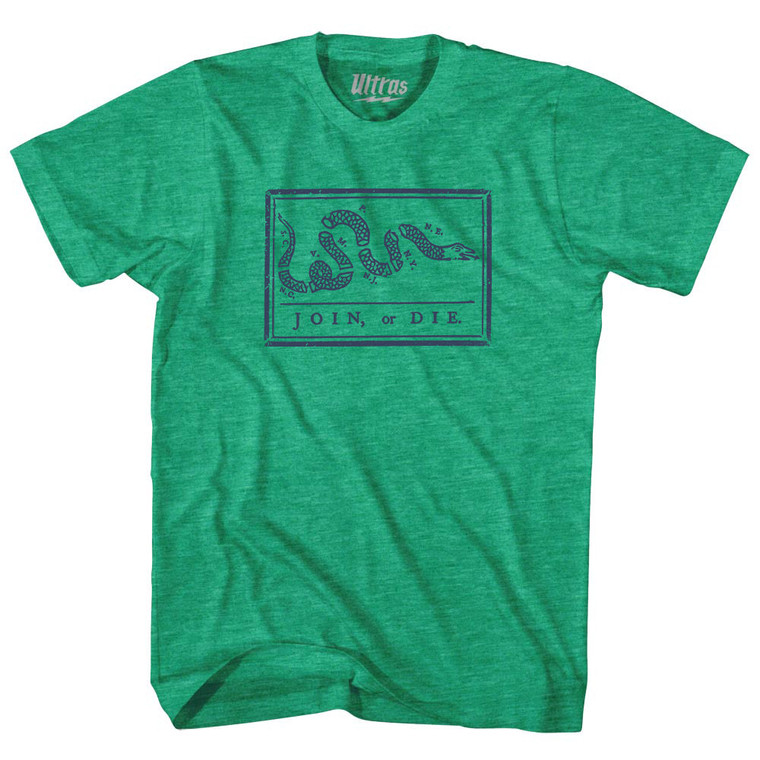 Harting Join Or Die Adult Tri-Blend T-shirt - Athletic Green
