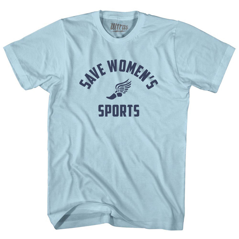 Save Women's Sports Adult Cotton T-shirt - Light Blue