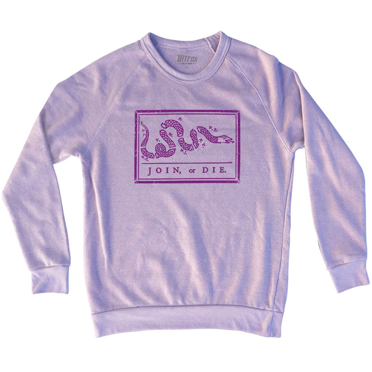 Harting Join Or Die Adult Tri-Blend Sweatshirt - Pink