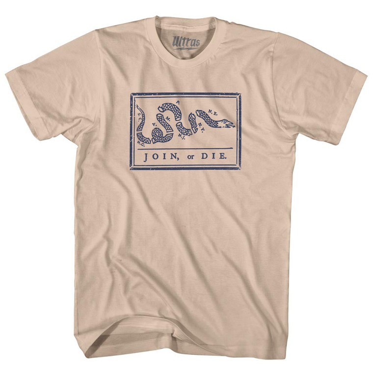 Harting Join Or Die Adult Cotton T-shirt - Creme
