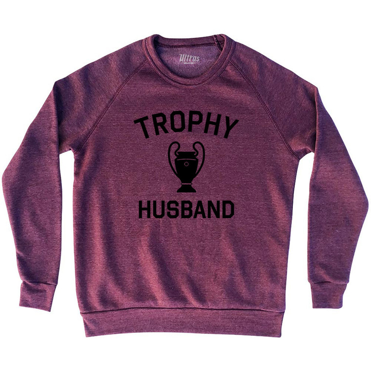 Trophy Husband Adult Tri-Blend Sweatshirt - Cardinal