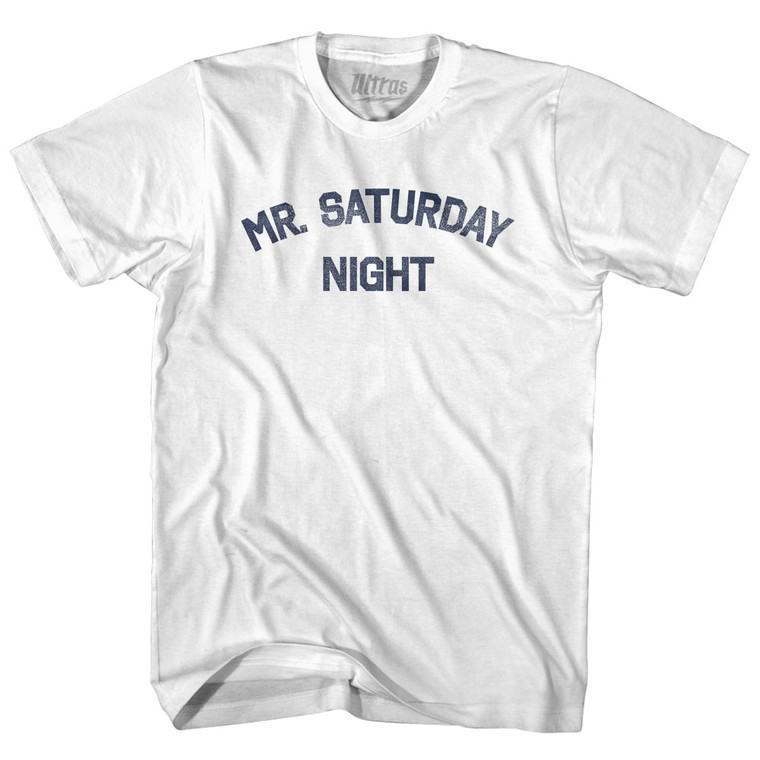 Mr Saturday Night Womens Cotton Junior Cut T-Shirt - White