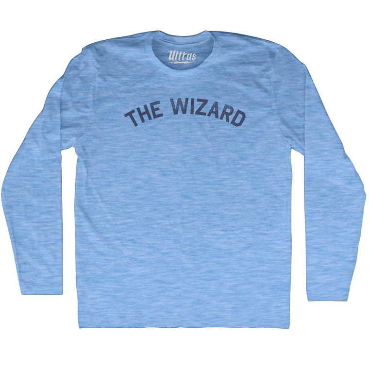 The Wizard Adult Tri-Blend Long Sleeve T-shirt - Athletic Blue