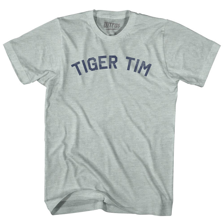 Tiger Tim Adult Tri-Blend T-shirt - Athletic Cool Grey