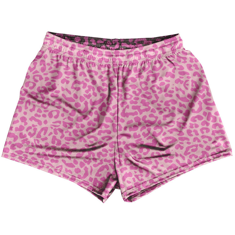 Cheetah Two Tone Pale Pink Womens & Girls Sport Shorts End Made In USA - Pale Pink