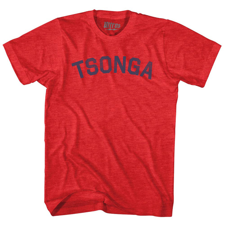 Tsonga Adult Tri-Blend T-shirt - Athletic Red