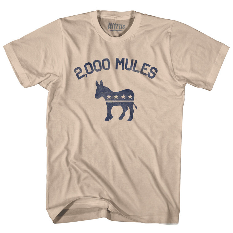2000 Mules Donkey Adult Cotton T-shirt - Creme