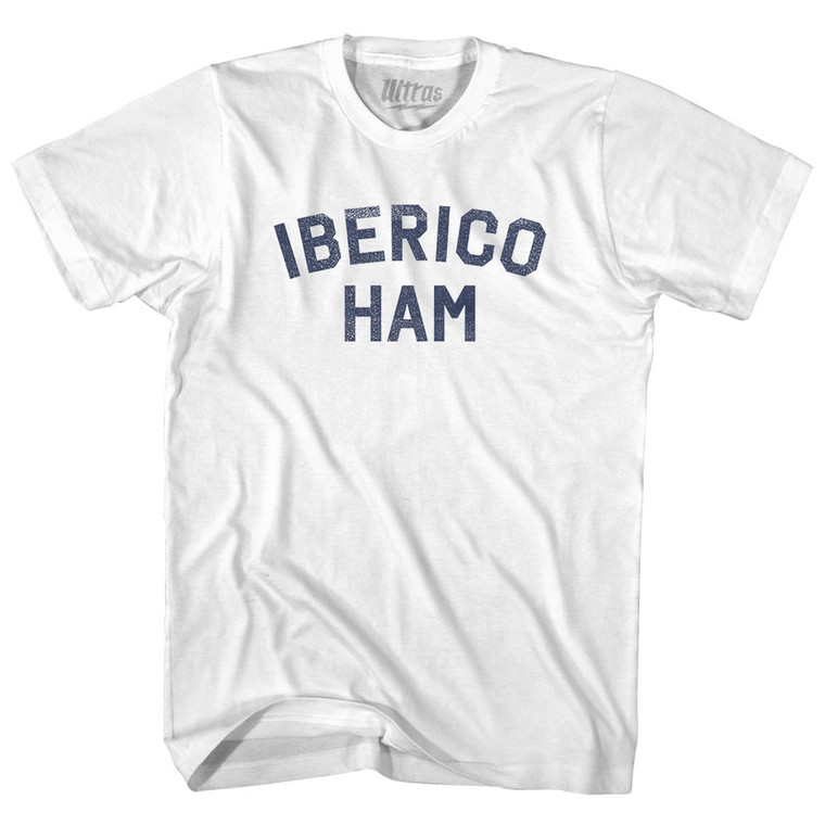 Iberico Ham Womens Cotton Junior Cut T-Shirt - White