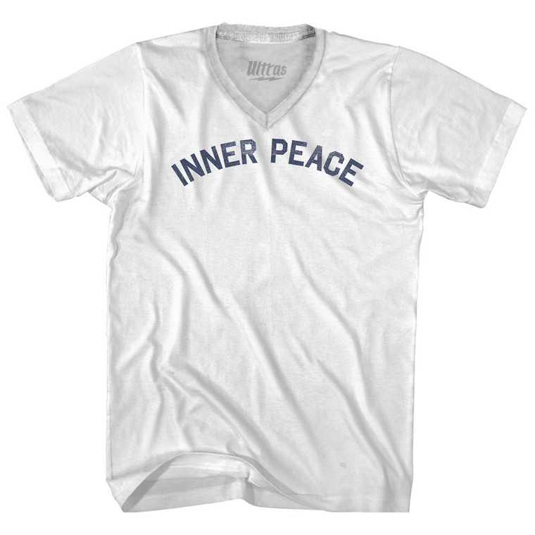 Inner Peace Adult Tri-Blend V-neck T-shirt - White