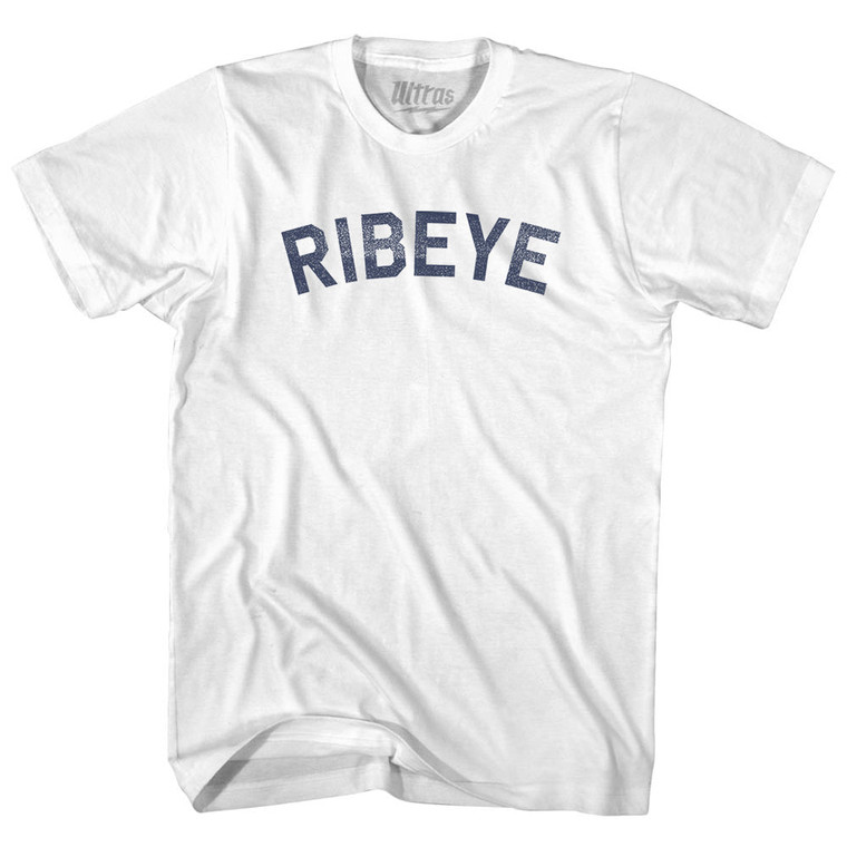 Ribeye Womens Cotton Junior Cut T-Shirt - White